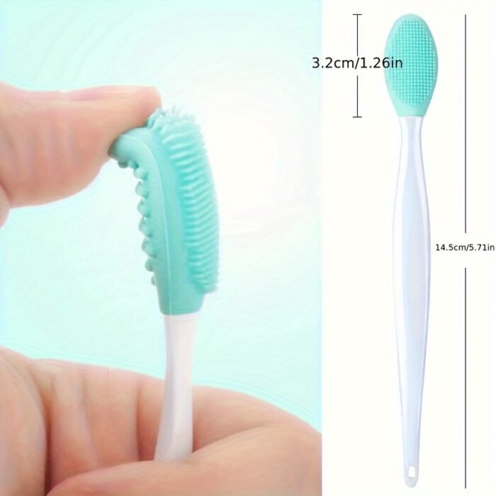 Silicone Facial Cleansing Brush | 2-in-1 | Silicone | Soft Dual-Sided Exfoliating Face Scrubber Formaldehyde-Free Unscented | for Blackhead and Nose Hair Removal Gentle Cleansing - Image 4