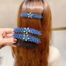 New Flower Hair Comb Hairpin Female Korean Version Temperament Versatile Hair Clip Loose Hair Insert Comb Bangs Comb Hair Fork Hair Headgear