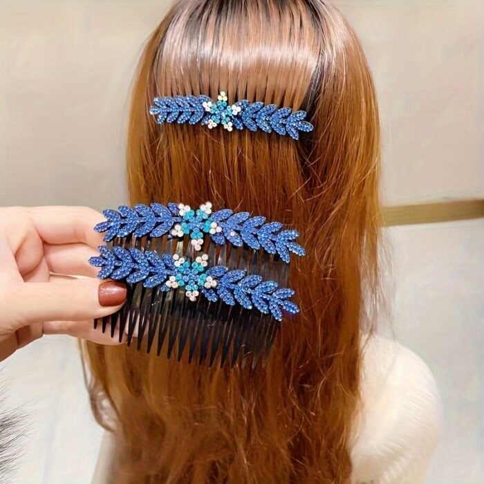 New Flower Hair Comb Hairpin Female Korean Version Temperament Versatile Hair Clip Loose Hair Insert Comb Bangs Comb Hair Fork Hair Headgear - Image 4