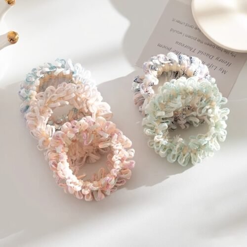 2024 New High-End Hair Ties in Korean Style with Bubble Braids, Perfect for Women to Style Their Hair.