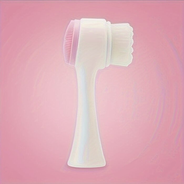 2-In-1 Silicone Face Cleanser - Gentle Exfoliation & Massage, Dual Soft Brushes Suitable for All Skin Types, Fragrance-Free - Image 10