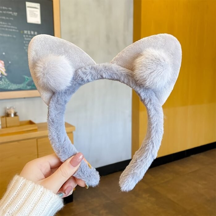 Soft Faux Fur Hair Clip With Rabbit Ear Design, Cute And Sweet Hair Accessory For Women, Perfect For Daily Wear, Party, Or Dance - Image 7