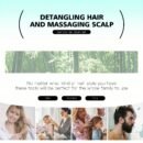 4pcs Hair Brush Comb Set for Men Women - Bamboo Bristle Hairbrush with Tail Comb, Tooth Comb, Double Head Comb, 3 Air Cushion Massage Brushes for Scalp Massage, Bamboo Material, Finishing Comb Style, Scalp Massager Set|Natural Bamboo Brush|Ergonomic Desig