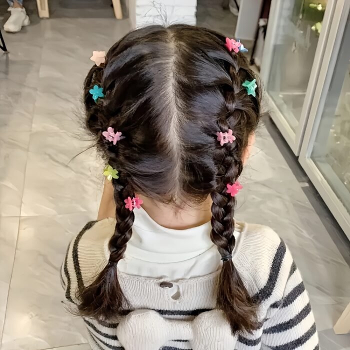 30 colorful small flower hair clips, children's butterfly and star hair clips, cute and sweet hair accessories - Image 8