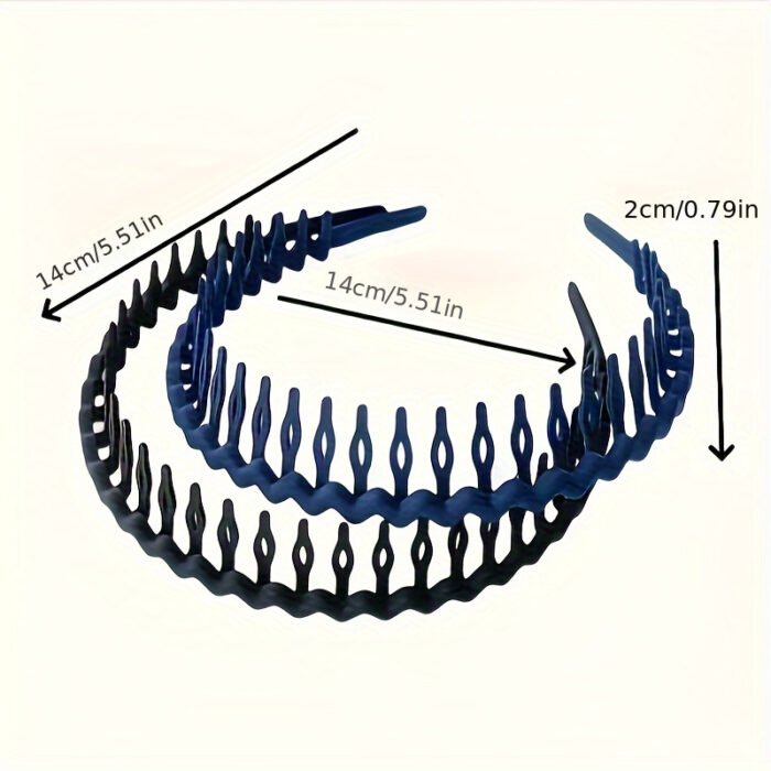 9pcs set of plastic hair ties, black anti-slip hair ties for women and girls, toothed plastic hair ties, Women's hair accessories thin hair ties and hair combs - Image 6