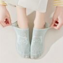 6 Pairs Cartoon Animal Socks, Cute All-match Breathable Invisible Socks, Women's Stockings & Hosiery