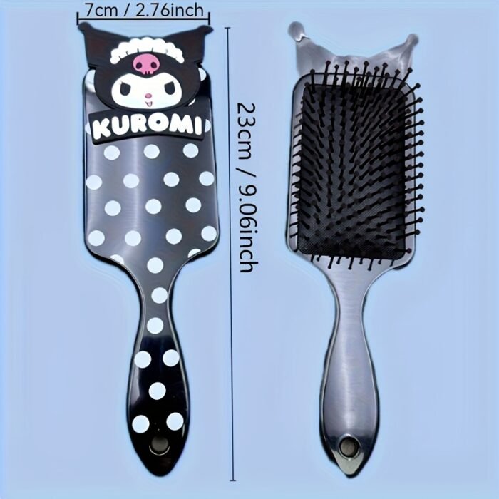 1pc Sanrio Kuromi & for My Melody Air Cushion Comb - Gentle Detangling, Suitable for All Hair Types, Fashionable Cartoon Design, Portable Massage Comb for Women, ABS Plastic Handle, Plastic Bristles, Finishing Comb, Sanrio - Image 6