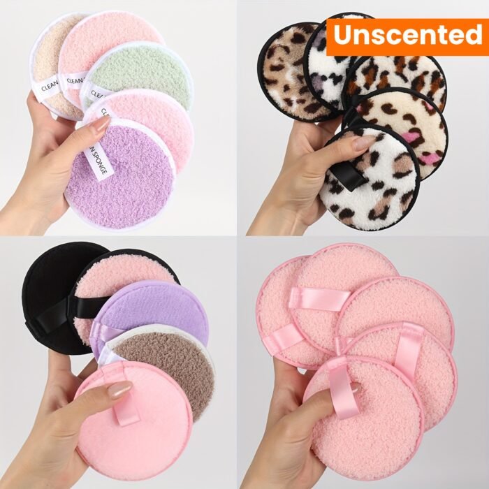 5pcs SoftTouch Reusable Double-Sided Facial Puffs - Gentle Hydrophilic PU Material for Effective Cleansing, Makeup Removal, and Bathing - Suitable for All Skin Types, Unscented, and Easy to Clean - Image 15
