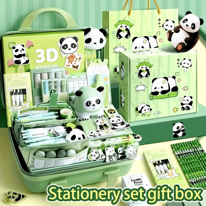 14pcs Panda-Themed Stationery Set - Premium Plastic Office Essentials for Everyday Use & School Rewards - Image 10