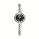 BESTWIN Elegant Fashion Women'S Wrist Watch with Rhinestone Round Case, Pearl Bracelet Band, Quartz Movement, Analog Display, Zinc Alloy Case, Non, Button Battery - Ladies' Timepiece
