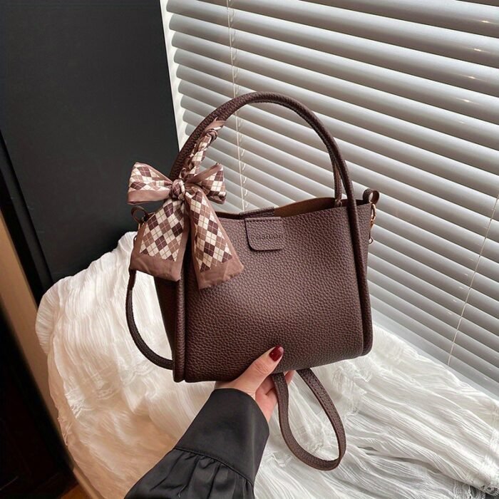 Retro Niche Scarf Handbag, Fashionable Simple Versatile Shoulder Bag for Daily Commute, Commuter Handbag | Retro Style Handbag | Polyester Lined Interior, Purse - Image 5