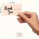 50-Pack Thank You for Supporting My Small Business Cards, 8.89x5.08 cm, Golden Foil Accents, Business Appreciation Notes for Online Retail, Small Business, Customer Pack Inserts, Office Supplies