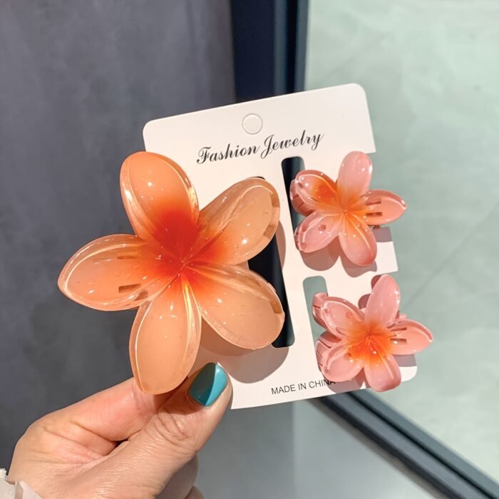 3pcs Floral Hair Clip Set - Cute Plastic Flower Pins with Colorful Egret Designs, Perfect for Half-Up Hairstyles, Stylish Hair Accessories|Vibrant Hair Pins|Durable Plastic - Image 9