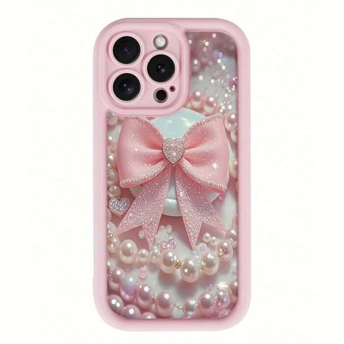 [Pink TPU Case] Apple iPhone Case, Colorful TPU Anti-fall Full Coverage Precision Protective Case | Gaozhu Pink Golden Butterfly | for iPhone6/7/8/X/Xs/Xr/Xs Max/11/12/13/14/15/16Pro Max - Image 6