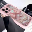 [Pink TPU Case] Apple iPhone Case, Colorful TPU Anti-fall Full Coverage Precision Protective Case | Gaozhu Pink Golden Butterfly | for iPhone6/7/8/X/Xs/Xr/Xs Max/11/12/13/14/15/16Pro Max