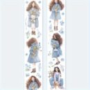 1 Roll/Pack, 8 Rolls/Pack Bouquet Girl Series PET Tape, Cute Artistic INS Style Girl Floral Material, Scrapbook Sticker