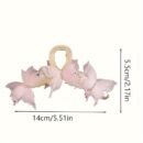 [Elegant Hair Clip] Elegant Large Butterfly Hair Claw Clip | Plastic Material, Solid Color, Tassel Accents - Chic Sweet Style for Sophisticated Updos