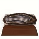 Stylish Women's Synthetic Leather Crossbody Bag - Lightweight, Versatile, and Secure Zip Closure with Adjustable Strap, Black & Brown Two-Tone Design, Perfect for Casual Everyday Use