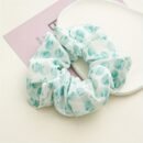 1pc Korean Style Large Floral Scrunchie - Soft Fabric, Ruffled Design, Elastic Hair Band for Women, Perfect for High Ponytails, Beach Outings, and Casual Wear, Ponytail Holder|Floral Print Scrunchie|Easycare Fabric, Cute Hair Accessorie