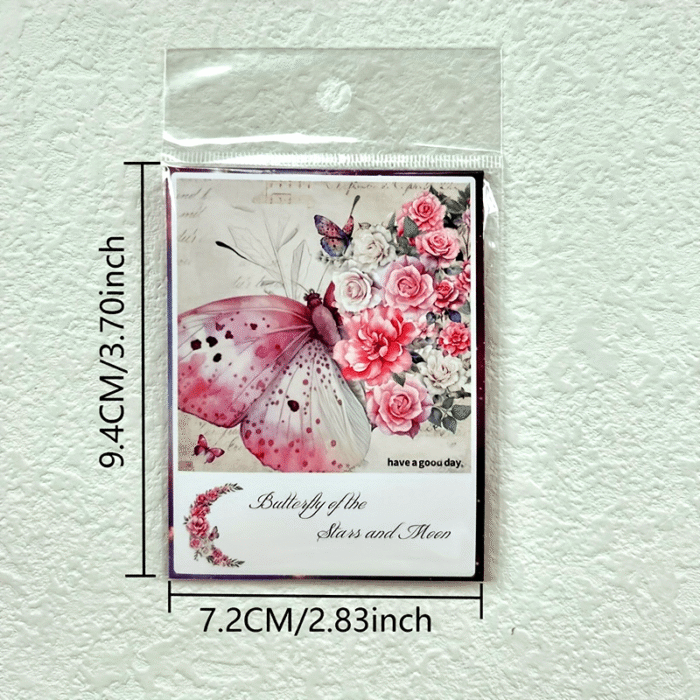 One Pack of 30 Butterfly Floral Hand Account DIY Decoration Stickers - Image 25