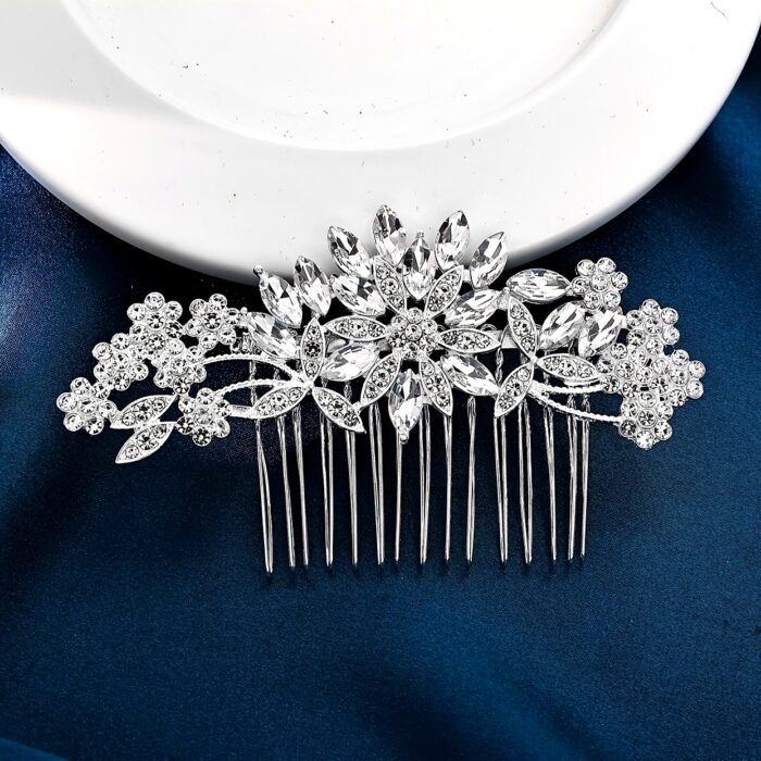 Elegant Exquisite Romantic Glamorous Flower Hair Comb, Women Girls Casual Party Wedding Supplies, Princess Fairy Style Bridal Fresh Hair Accessories, Gift Photo Props - Image 19