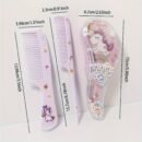 3pcs Cartoon Hair Comb Set - Wet & Dry Use, Detangling & Styling Brushes for All Hair Types, Durable ABS Plastic Handle, Perfect Gift Idea
