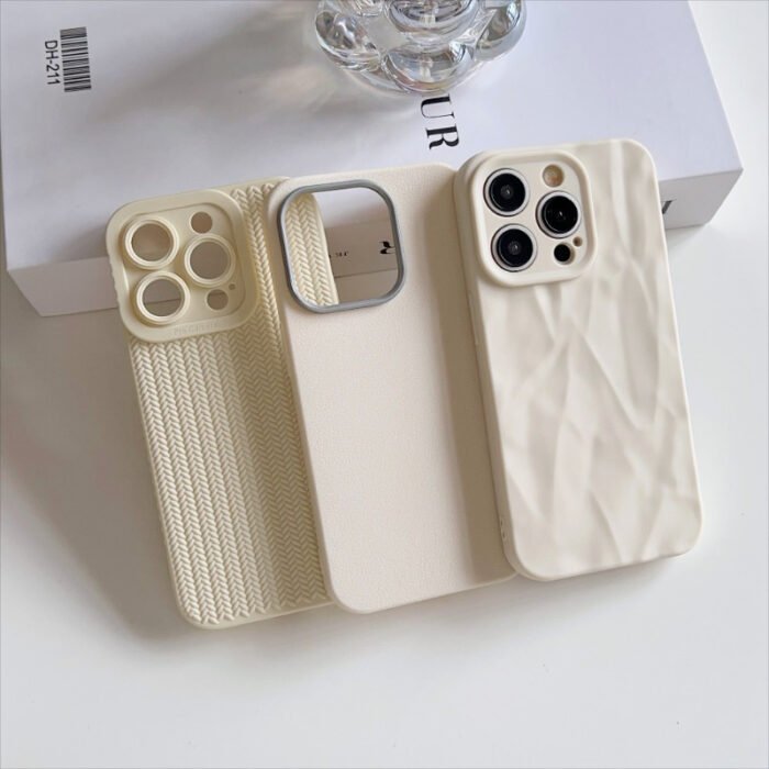 Set of 3 White Minimalist Phone Cases Designed to Prevent Drops, Compatible with Iphone Models 16, 16 Pro Max, 16 Plus, 16 Pro, 15, 14, 13, 12, 11, X, XR, XS Max, 7 Plus, 8 Plus, 7, 8, And SE2. A Stylish And Cute Mobile Phone Case for Women. - Image 2