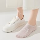 6 Pairs Cartoon Animal Socks, Cute All-match Breathable Invisible Socks, Women's Stockings & Hosiery