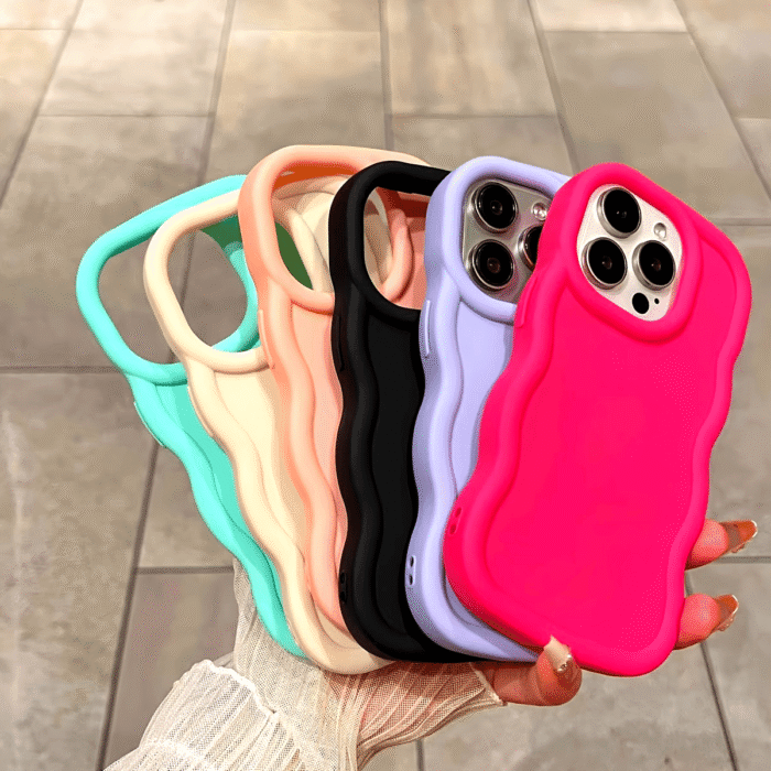 6pcs Solid Color Large Hole Phone Cases for iPhone - Fits 15/14/13/12/11, XS, XR, X, 7/8, Mini, Plus, Pro, Pro Max Models - Shockproof - Image 11