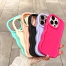 6pcs Solid Color Large Hole Phone Cases for iPhone - Fits 15/14/13/12/11, XS, XR, X, 7/8, Mini, Plus, Pro, Pro Max Models - Shockproof