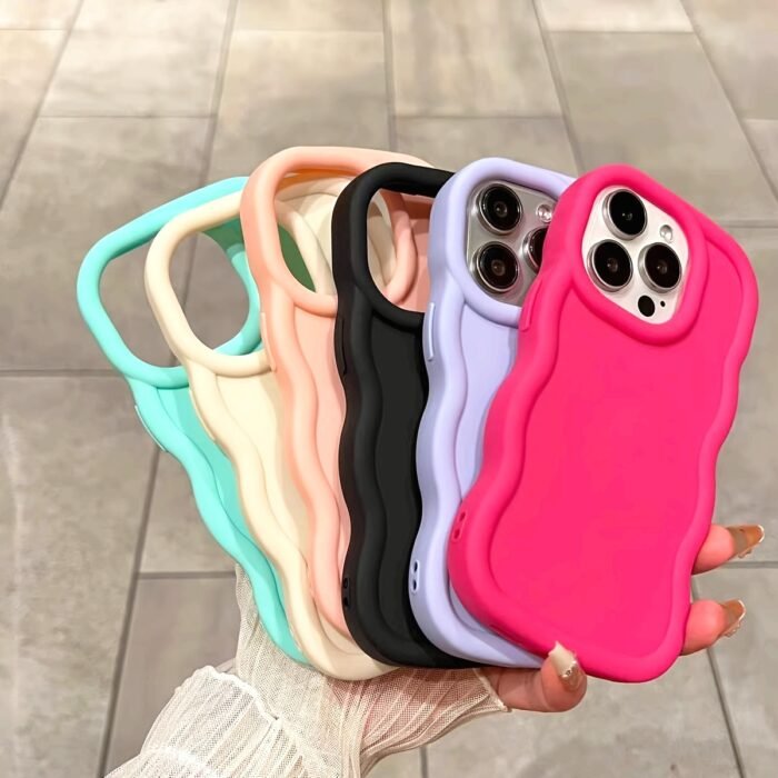 6pcs Solid Color Large Hole Phone Cases for iPhone - Fits 15/14/13/12/11, XS, XR, X, 7/8, Mini, Plus, Pro, Pro Max Models - Shockproof - Image 16