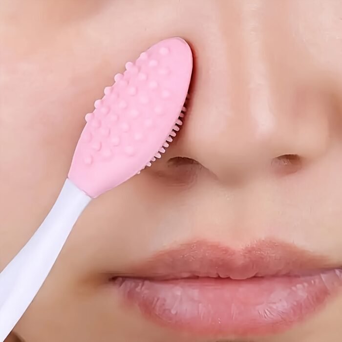 Silicone Facial Cleansing Brush | 2-in-1 | Silicone | Soft Dual-Sided Exfoliating Face Scrubber Formaldehyde-Free Unscented | for Blackhead and Nose Hair Removal Gentle Cleansing - Image 7