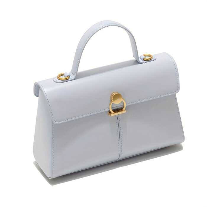 Elegant Women's Top Handle Satchel Bag - Chic Solid Color Design with Adjustable Shoulder Strap, Golden-Tone Clasp & Spacious Interior, Perfect for Daily Use or Gift Giving (Khaki/Dark Brown/Red/Black), Versatile Fashion Accessory | Fashionable Accessory | Synthetic Leather Bag - Image 13