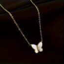 Elegant Butterfly Pendant Necklace for Women - Minimalist Golden-Tone Chain Jewelry, Versatile Daily Wear & Gift Idea, Year-Round Sophisticated Accessory, Butterfly Jewelry, Fashion Accessory, Chic Appearance, Delicate Design