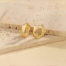 1 Pair Geometric Irregular Hoop Earrings, Elegant & Simple Style, Alloy with Stainless Steel Ear Needle, Versatile for Daily Wear & Banquets, All-Season Accessory for Women