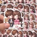 54pcs Cute Love Couple Waterproof Vinyl Stickers - Romantic Decor for Laptops, Glasses, Water Bottles & Notebooks - Reusable, Mixed Colors, Perfect Gift for Him & Her