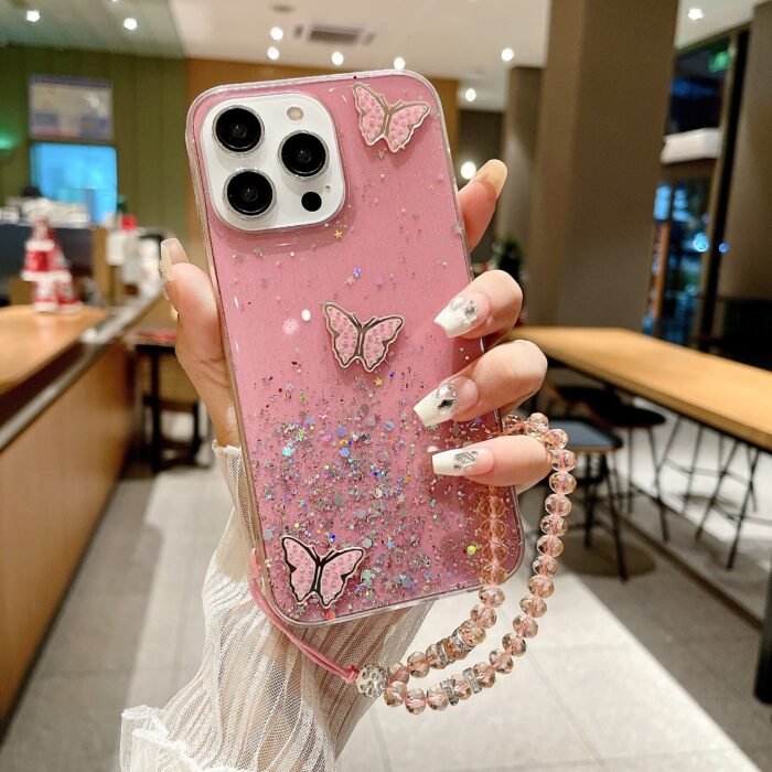 Fashion Starry Sky Butterfly Bracelet Phone Case For IPhone11 11promax 12 12pro 12promax 13 13pro 13promax 14 14pro 14plus 14promax 15 15pro 15plus 15promax - Image 7