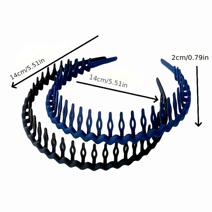 9pcs set of plastic hair ties, black anti-slip hair ties for women and girls, toothed plastic hair ties, Women's hair accessories thin hair ties and hair combs - Image 15