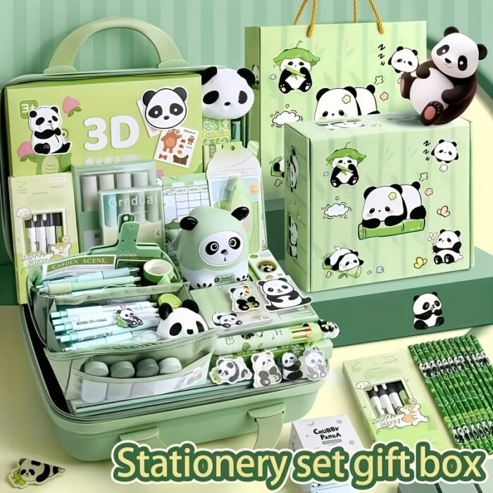14pcs Panda-Themed Stationery Set - Premium Plastic Office Essentials for Everyday Use & School Rewards - Image 8