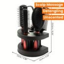 5pcs Unisex Professional Hair Styling Set, Scalp Massage, Detangling Brushes, Airbag Comb, Makeup Mirror, Unscented, for Normal Relaxed Textured Hair