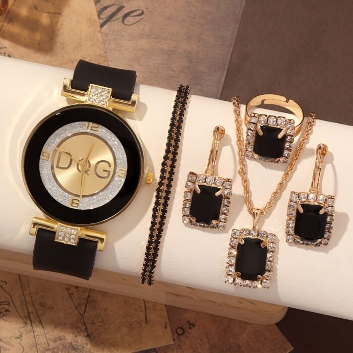 1-7pcs DQG Elegant Ladies Quartz Watches, Round Dial, Soft Silicone Strap, Non-Rechargeable Button Battery (Diameter <20mm), Alloy Case, with Multiple Matching Options, for Daily Wear and Festival Gift - Image 8