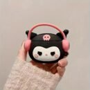 Sanrio Hello Kitty & Friends Silicone for Airpods Case - Cute, Waterproof Protective Cover with Keychain, Fits for Airpods 1/2/3 & Pro/Pro 2 - White, Lightweight with Pink Bow Detail
