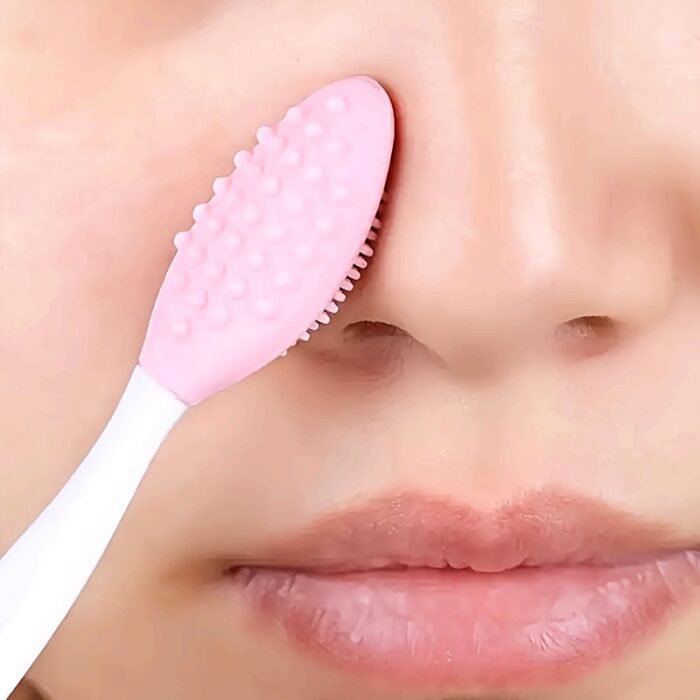 Silicone Facial Cleansing Brush | 2-in-1 | Silicone | Soft Dual-Sided Exfoliating Face Scrubber Formaldehyde-Free Unscented | for Blackhead and Nose Hair Removal Gentle Cleansing - Image 12