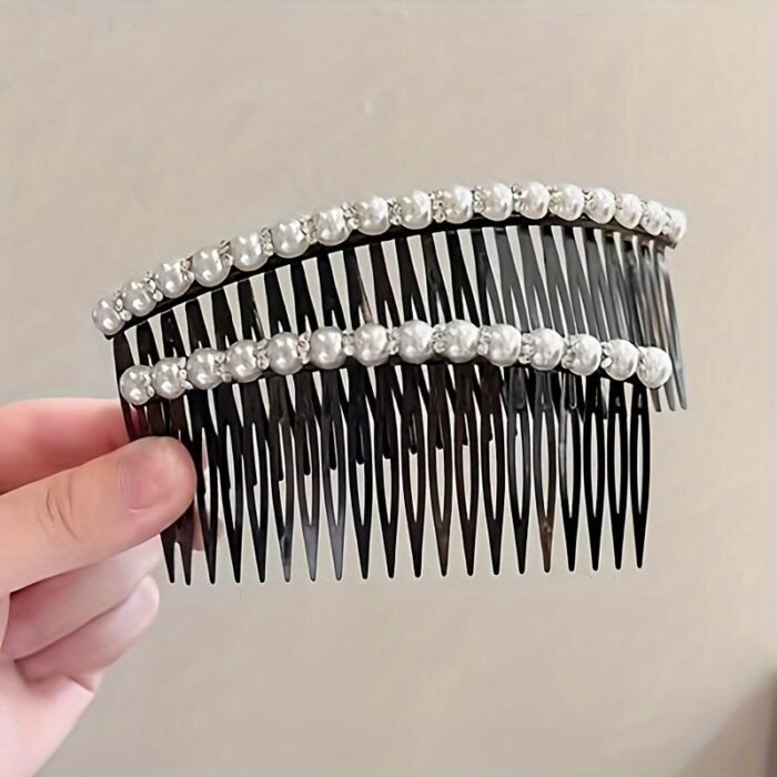 Elegant Pearl Hair Clip Comb for Women, Plastic Side Hairpin Accessory, Non-Feathered Hair Styling Tool for Bangs and Flyaways, Hair Accessories - Image 9