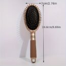 1pc GOLOVEJOE Styling Brush - Oval & Square Airbag Combs with Nylon Bristles for Smooth, Shiny Hair - Durable ABS Handle for Scalp Massage & Styling, Hair Styling Tools|Sleek Finish Brush|Ergonomic Design, Hair Brush