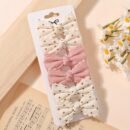 6pcs Bohemian Cream Polka Dot Bow Hair Clips - Soft Polyester, Fashionable and Gentle for Girls, Perfect for Parties, Gatherings, and Casual Attire, Party Hair Accessories|Playful Bow Design|Soft Texture Clips, Cute Hair Accessorie