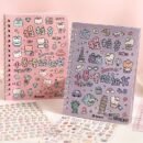 16 Sheets Little Nose Bridge 3.0 Sticker Book - Cute Cartoon & Travel-Themed Decals for Journals, Planners & DIY Crafts, Matte Finish, Self-Adhesive Paper, Perfect for Holiday & Birthday Gifts