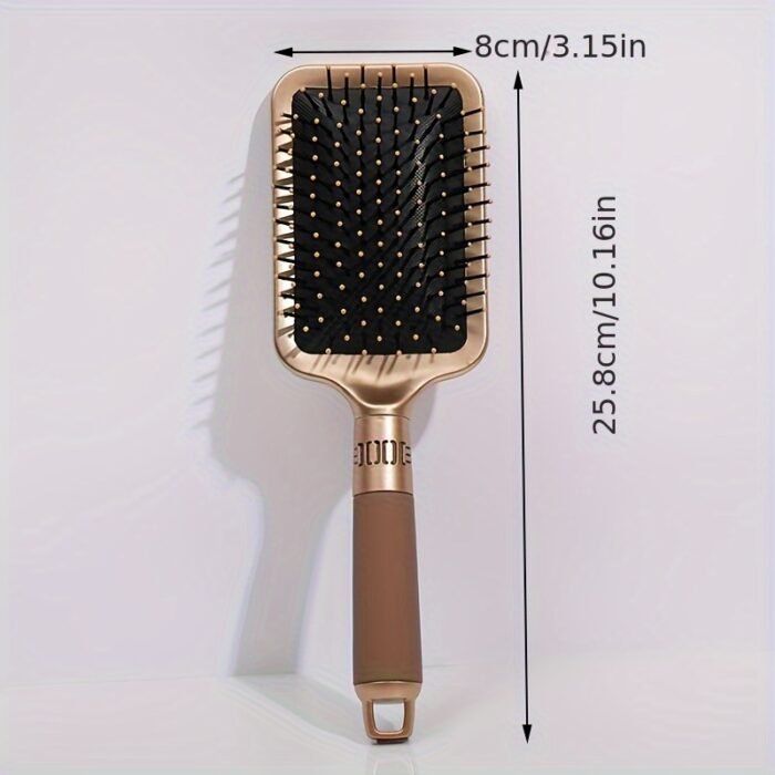 1pc GOLOVEJOE Styling Brush - Oval & Square Airbag Combs with Nylon Bristles for Smooth, Shiny Hair - Durable ABS Handle for Scalp Massage & Styling, Hair Styling Tools|Sleek Finish Brush|Ergonomic Design, Hair Brush - Image 6