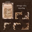 20-Pack Romantic Corner Series Sticker Set, 3D Scrapbooking Embellishments, DIY Craft Paper Niche Decorations for Scrapbooking, Journals, and Gift Decoration Accessories