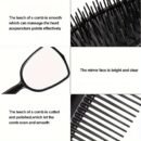 5pcs Unisex Professional Hair Styling Set, Scalp Massage, Detangling Brushes, Airbag Comb, Makeup Mirror, Unscented, for Normal Relaxed Textured Hair